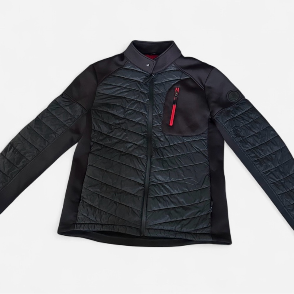 Black Jacket with Red Accent